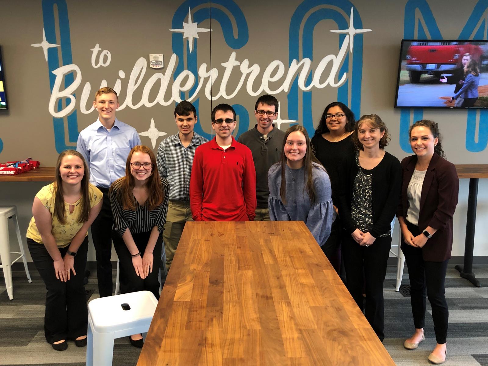 Business students visit the Buildertrend company in Omaha